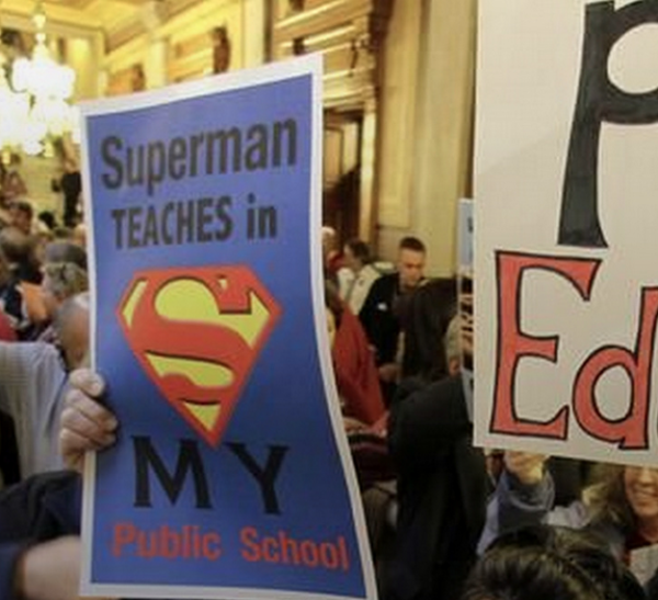 Teacher's Strike Action, Superman