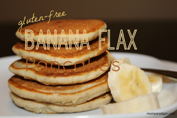 gluten free banana flax pancakes